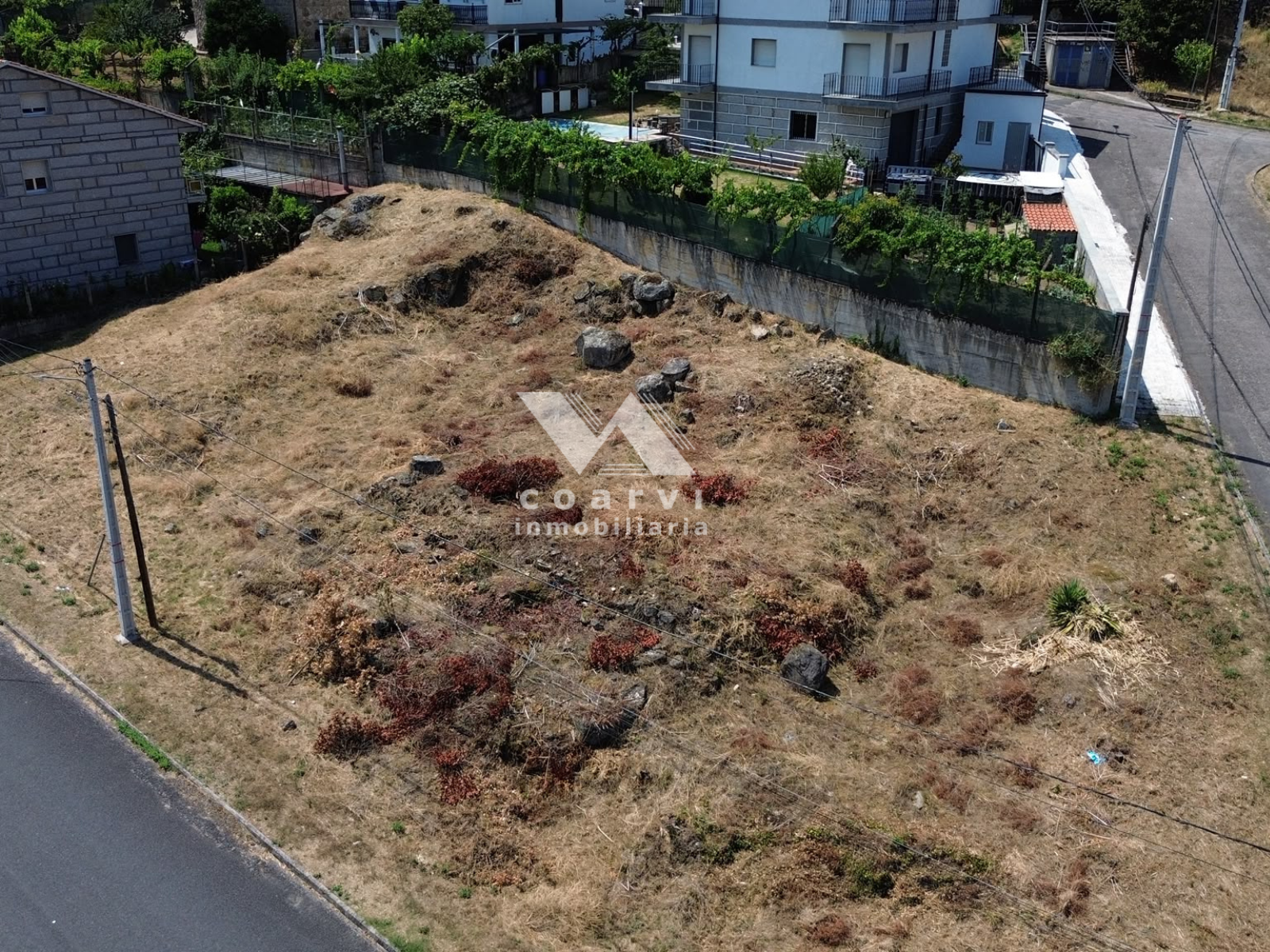Vistas aereas terreno en venta en ourense