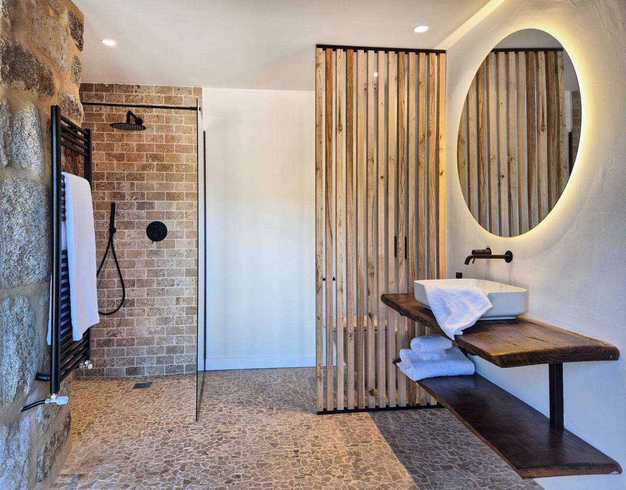 baño abierto en casa rural lobios ourense