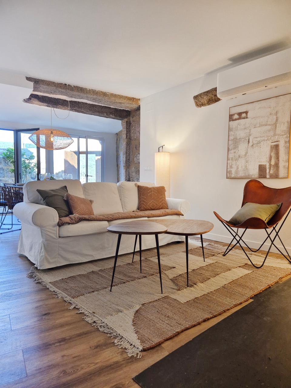 Sala de estar de casa rural vacacional en Lobios, Ourense