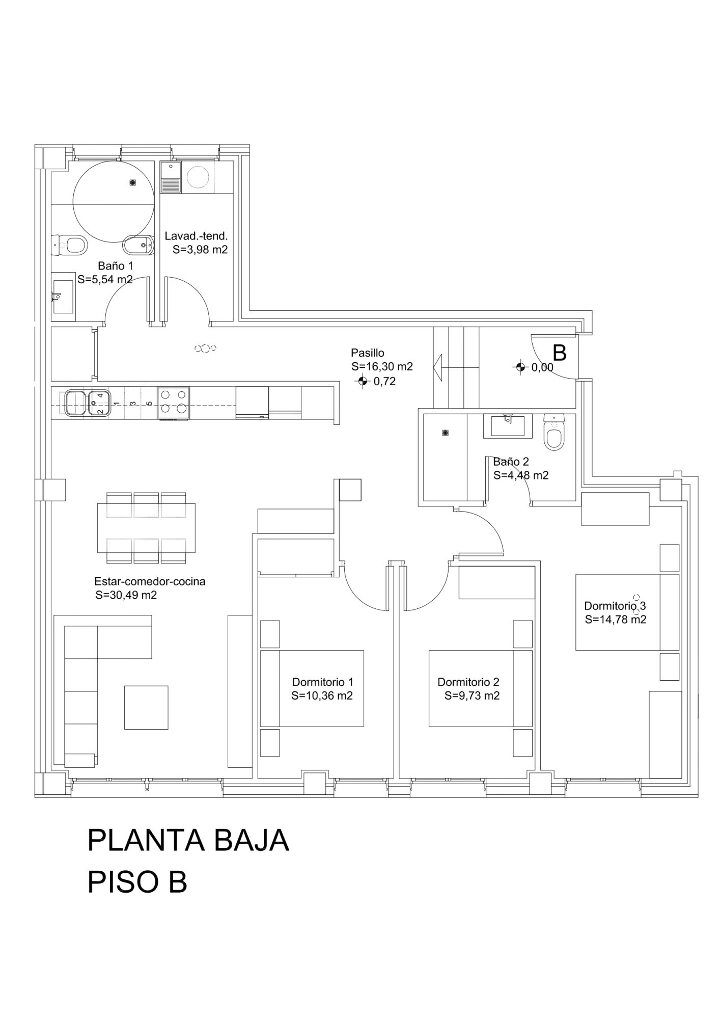 distribución de piso en venta
