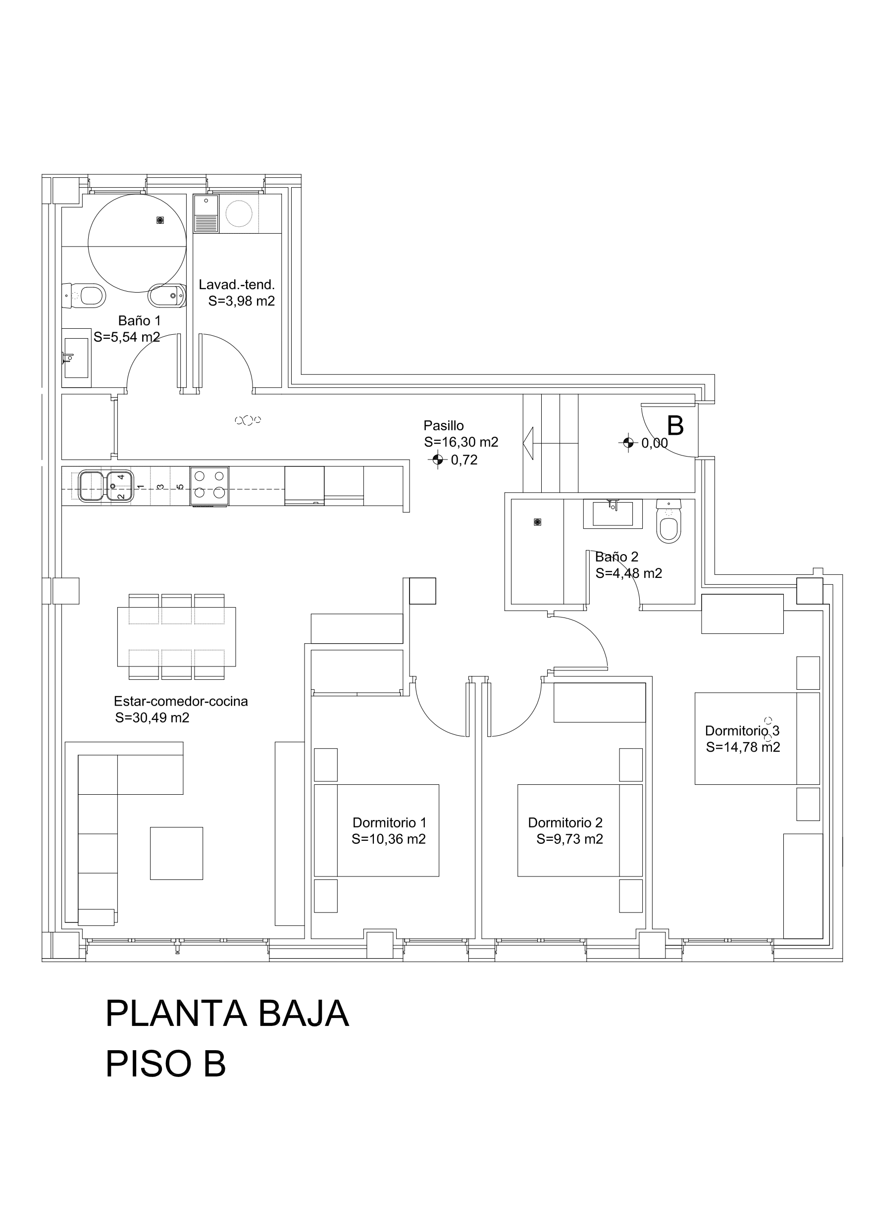 distribución de piso en venta